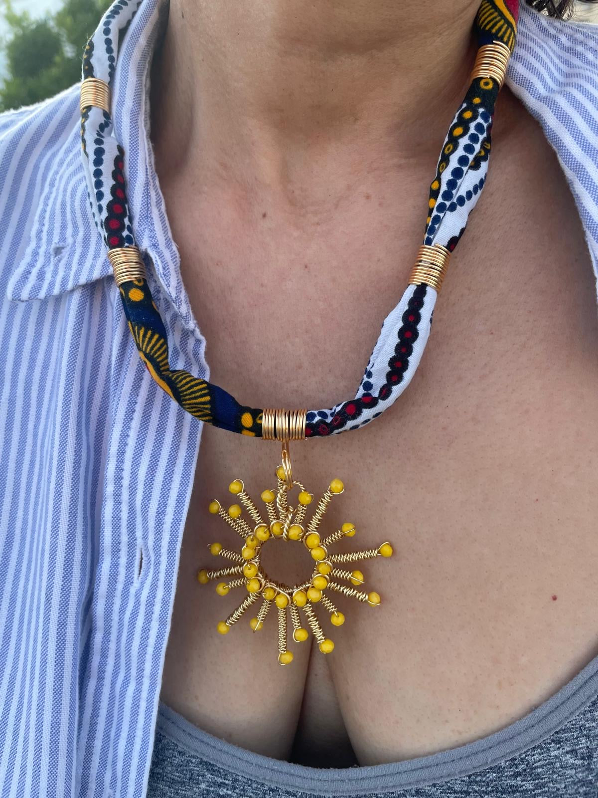 “Sol de Vida” Ethnic Bandanna Necklace