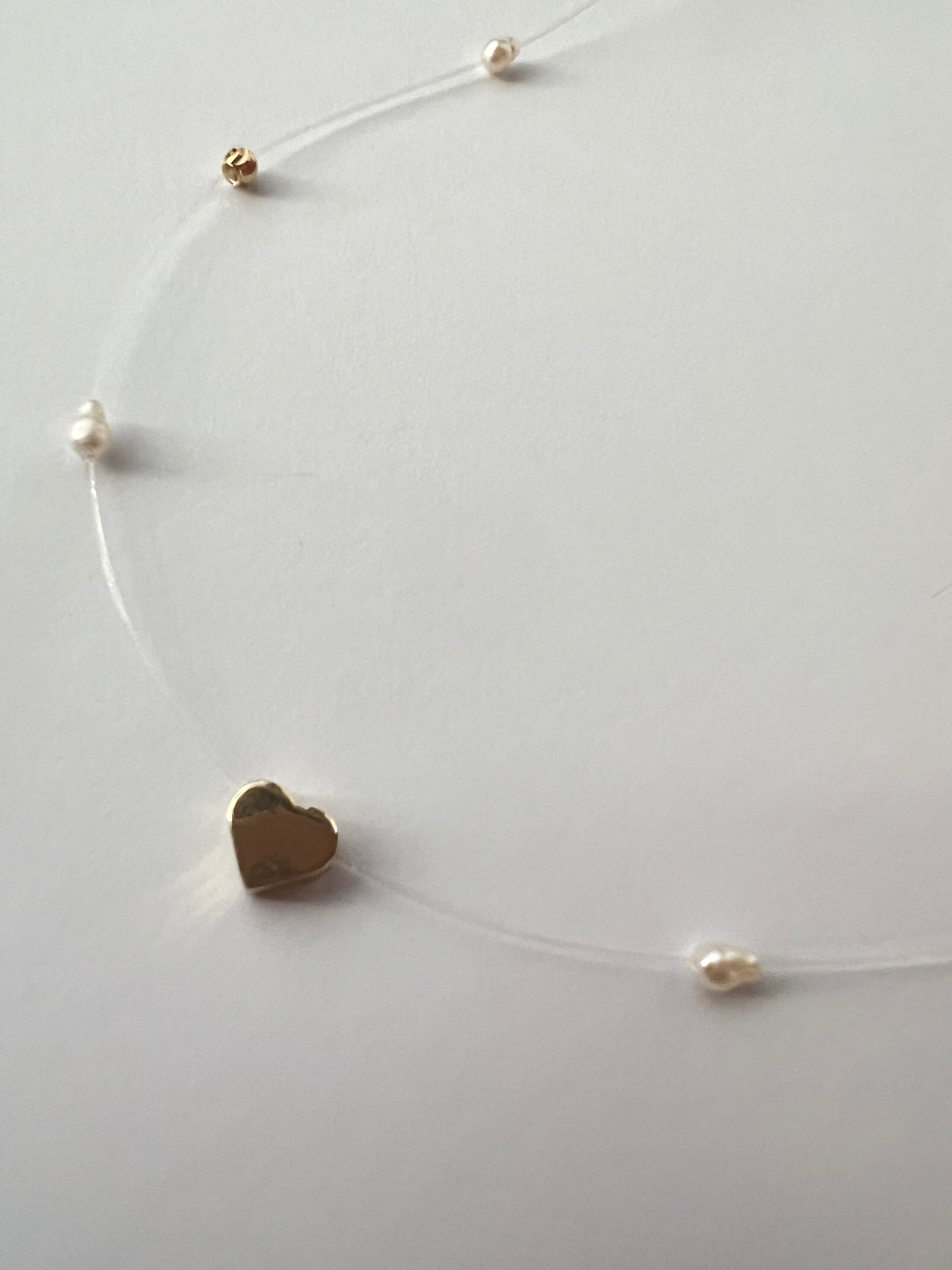 Dainty Heart & Pearl Choker