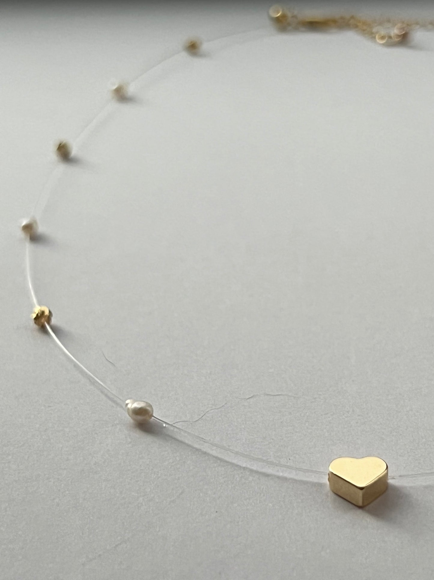 Dainty Heart & Pearl Choker