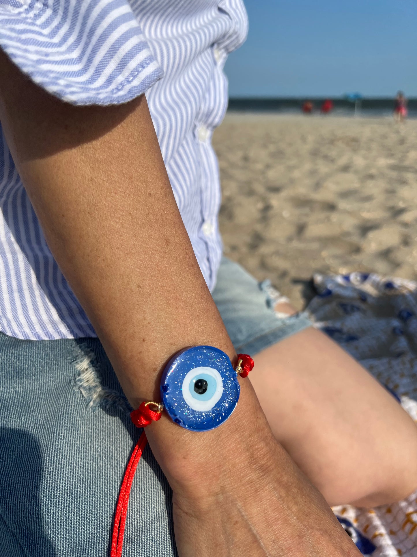 Evil Eye Bracelet – Handmade & Recycled