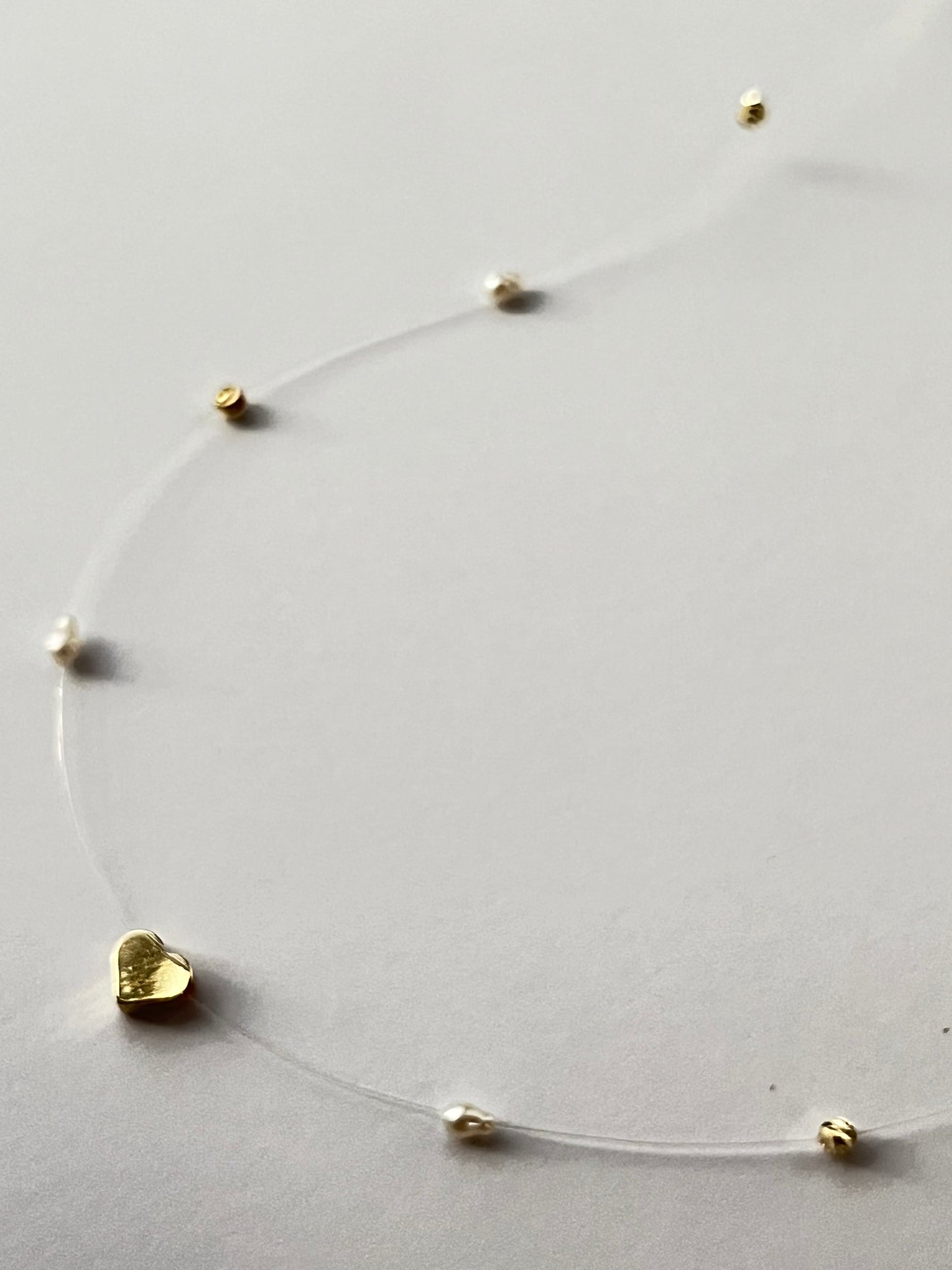 Dainty Heart & Pearl Choker