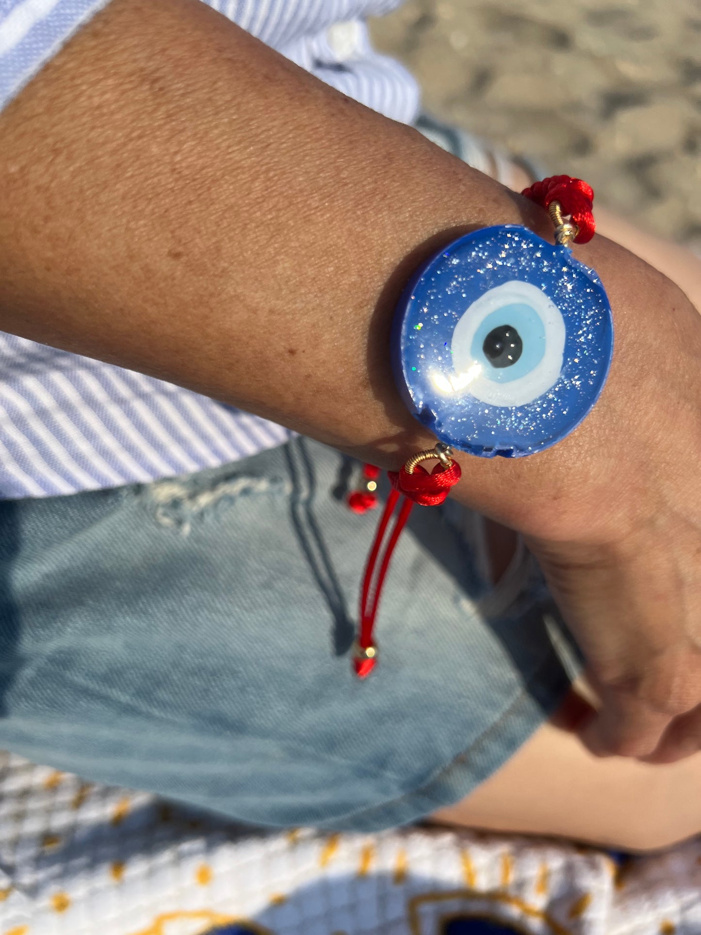 Evil Eye Bracelet – Handmade & Recycled