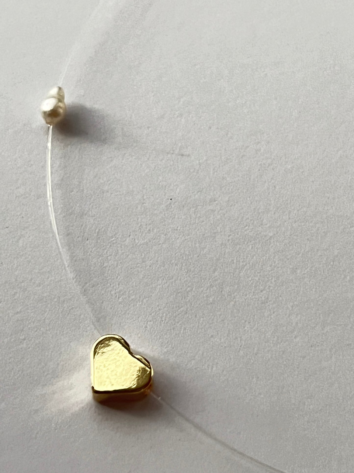 Dainty Heart & Pearl Choker