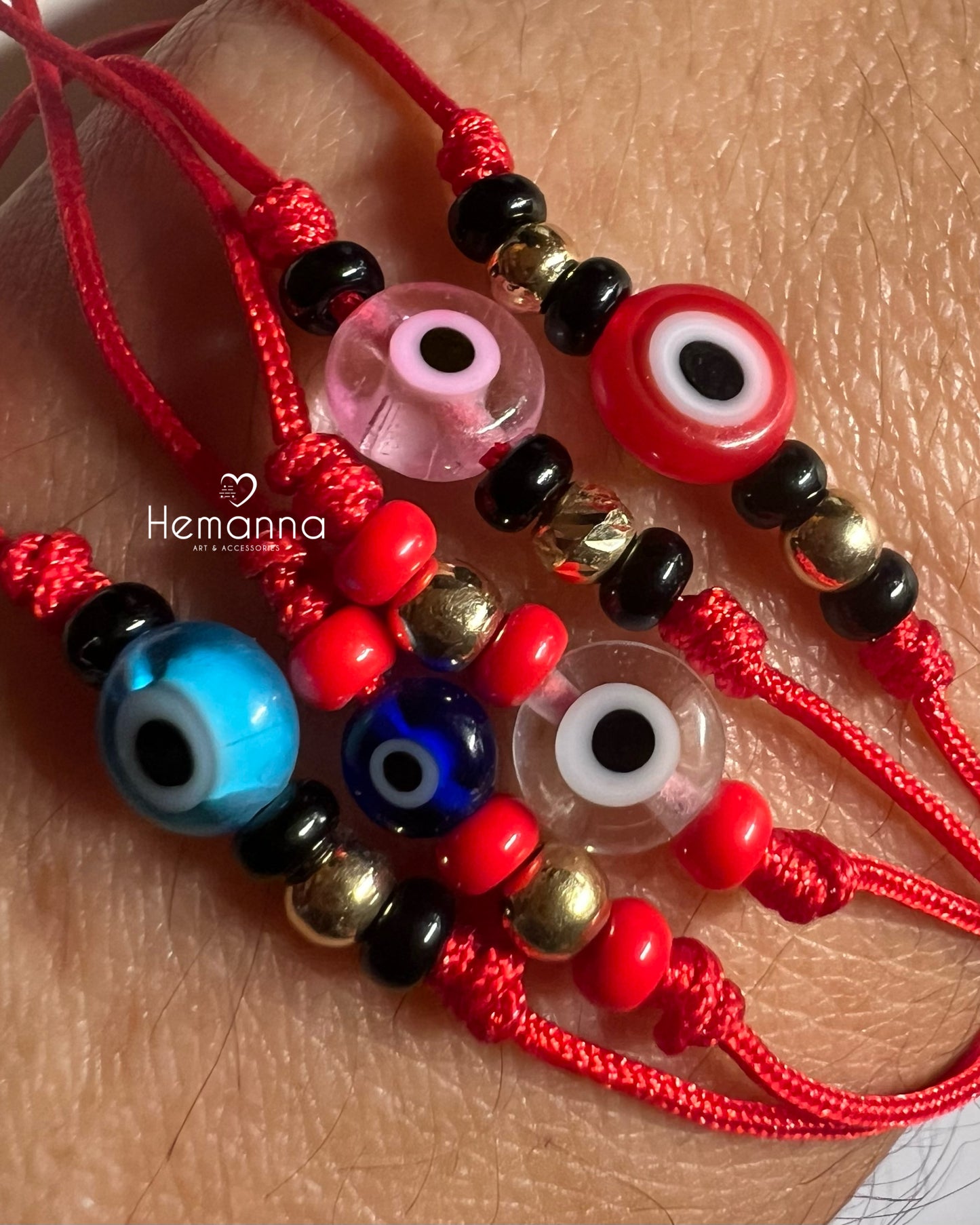 3 in 1 powers Bracelets - all evil eyes colors
