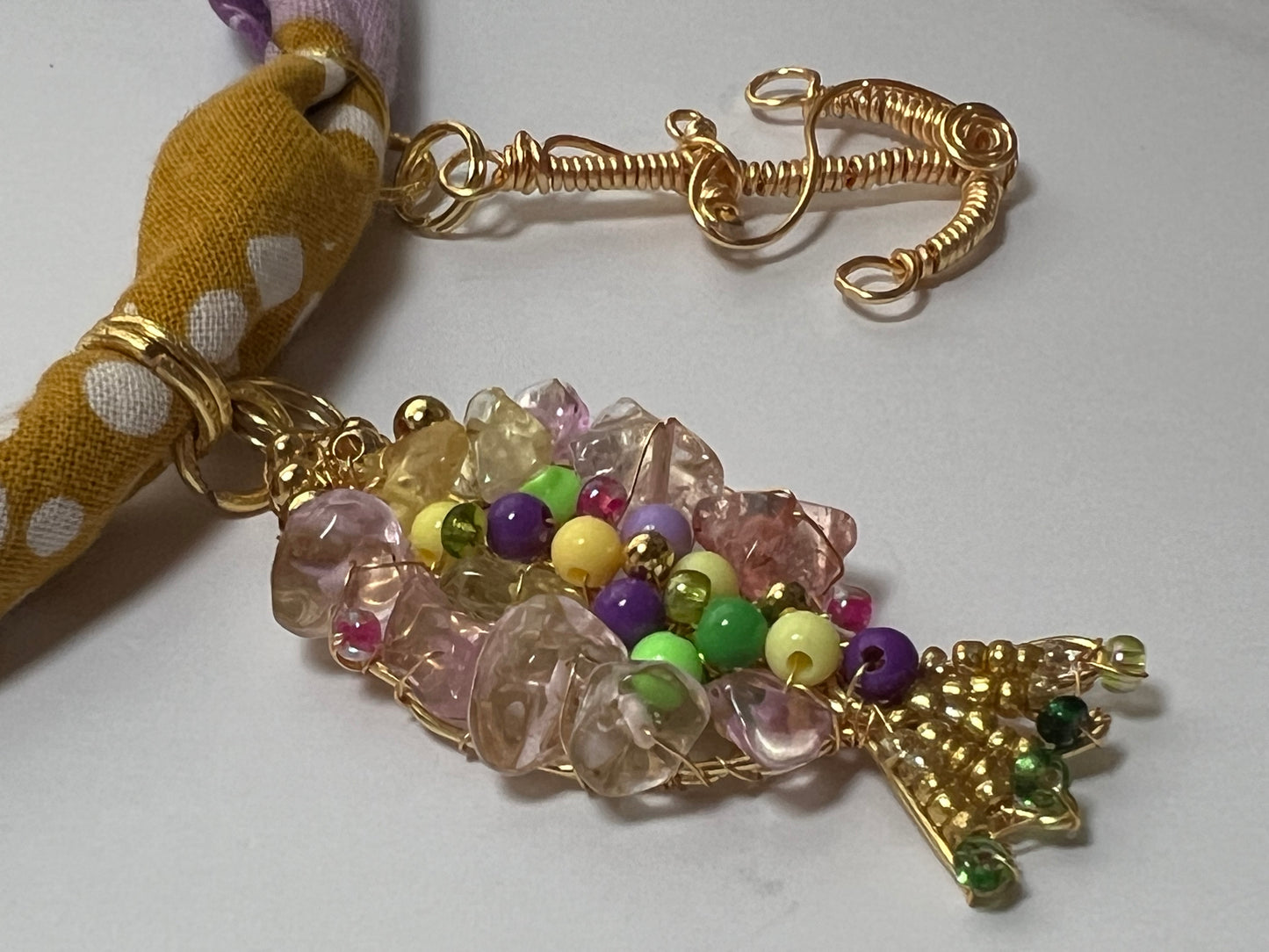 Boho Ocean-Inspired Charms Bandanna Necklace