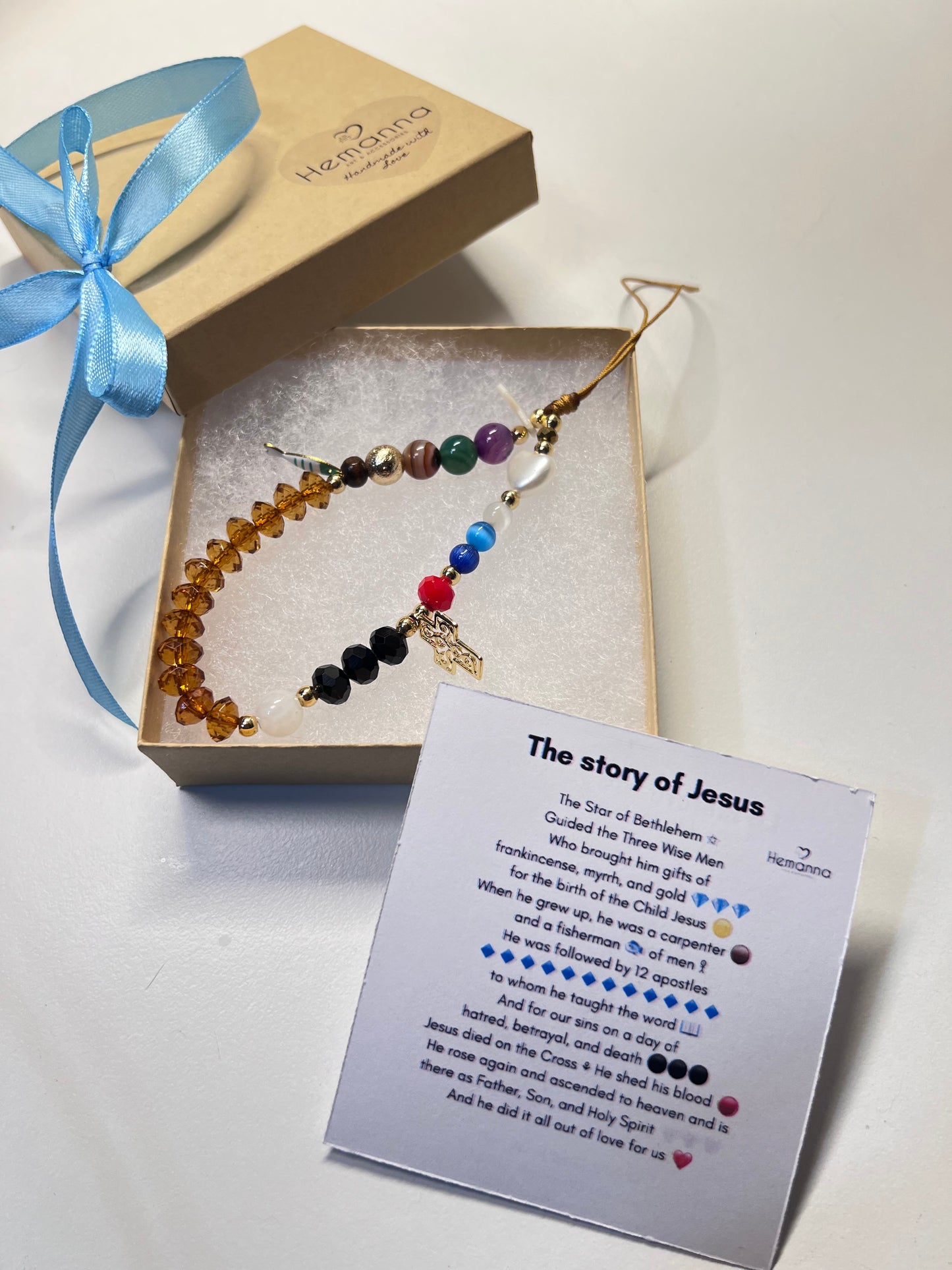 The Story of Jesus Charm – Faith Phone Strap