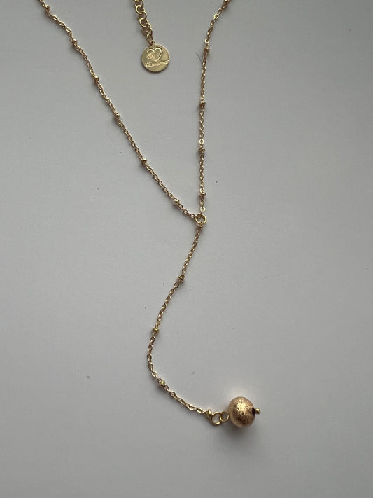Golden Drop Y-Necklace