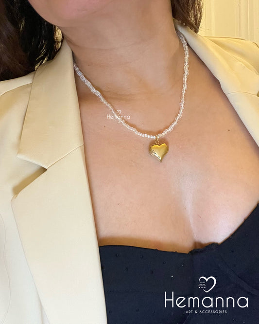 Golden Heart Duo or Solo Necklaces