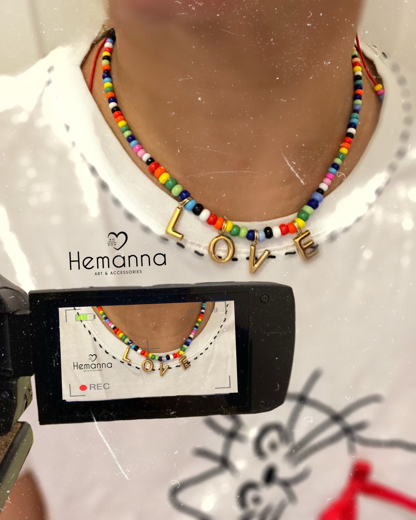 Love POP Beaded Chocker