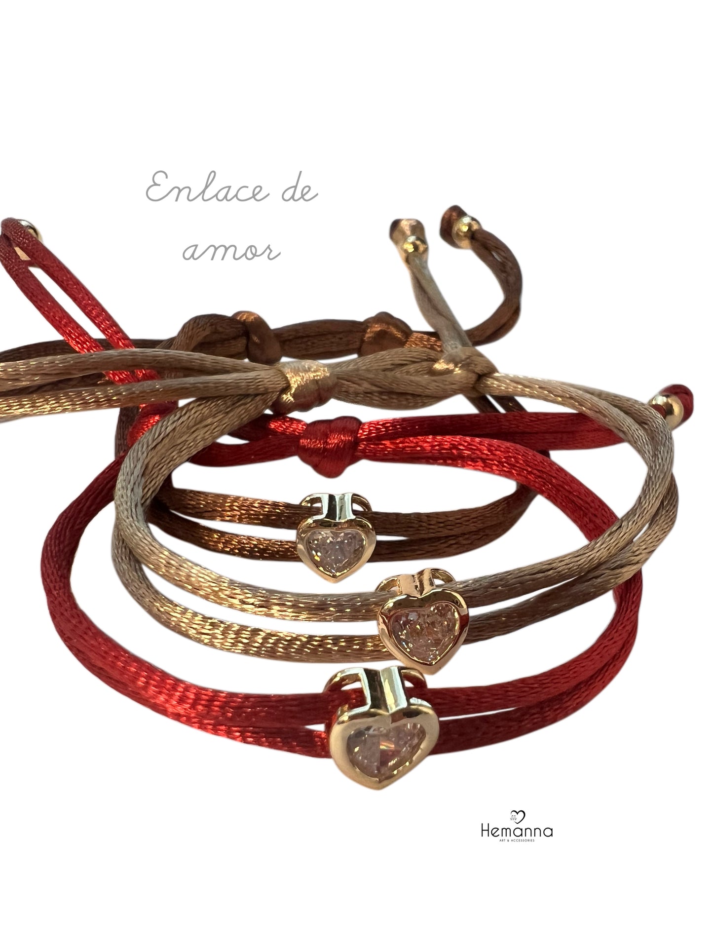 Love Link Duo| Minimal Bracelet Set | Satin Cord | Everyday Jewelry