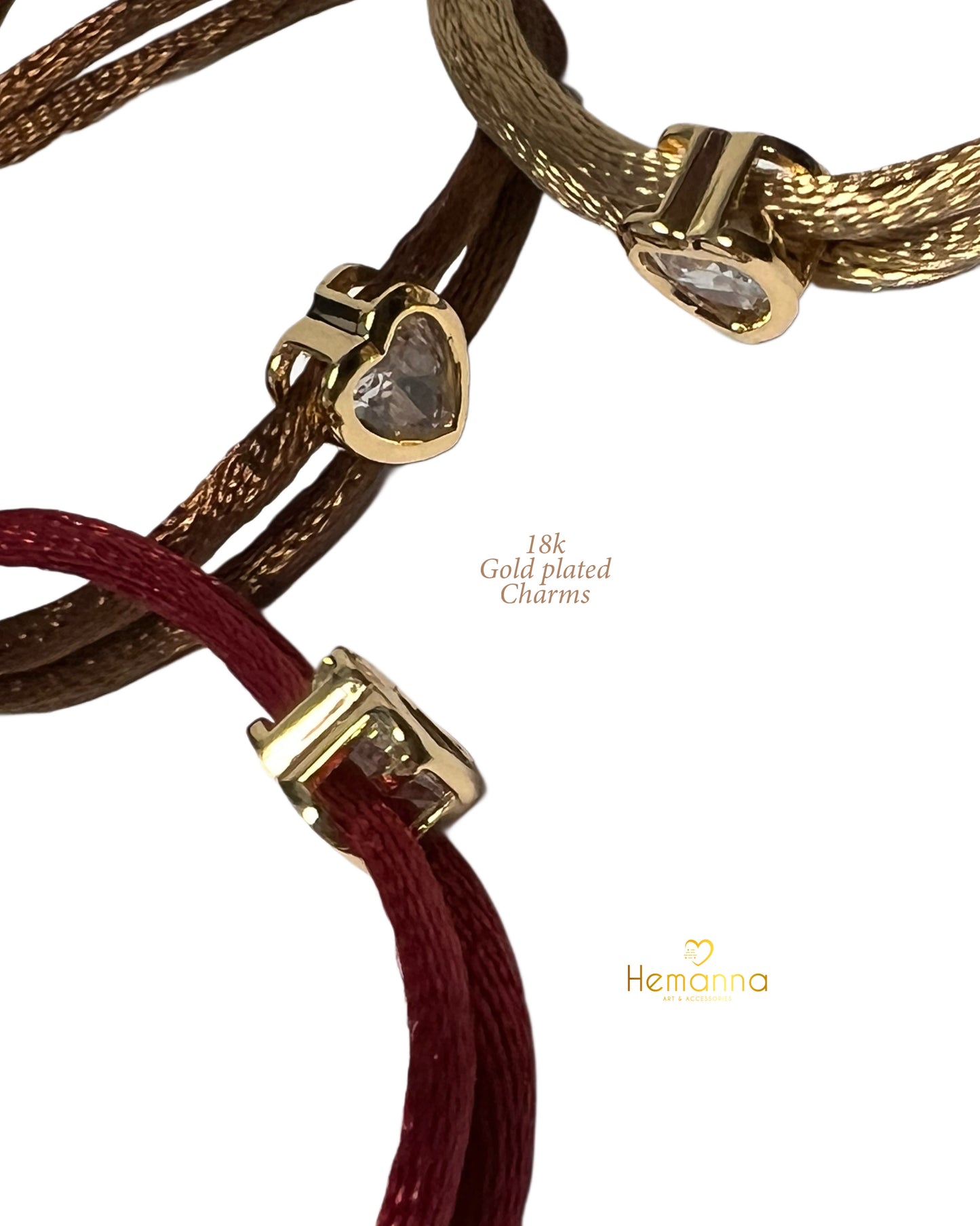 Love Link Duo| Minimal Bracelet Set | Satin Cord | Everyday Jewelry