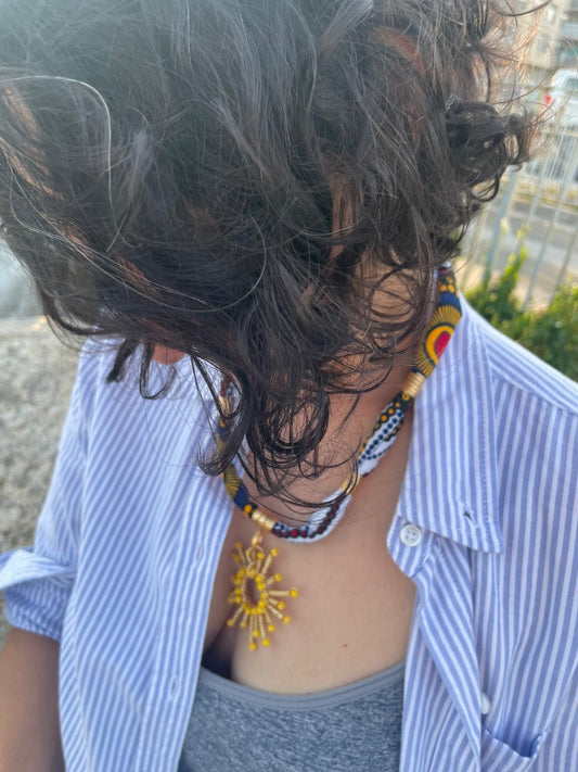 “Sol de Vida” Ethnic Bandanna Necklace