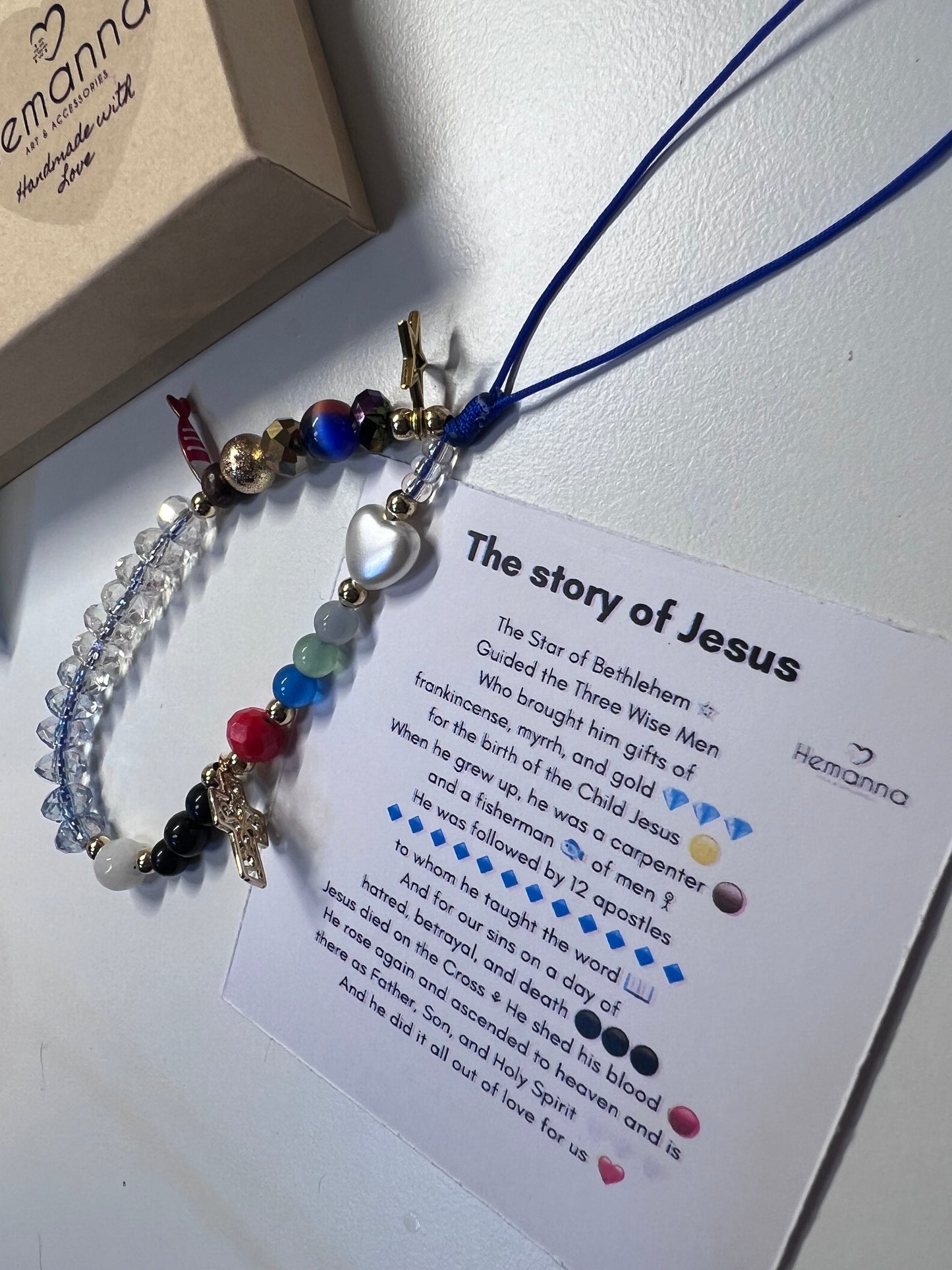 The Story of Jesus Charm – Faith Phone Strap