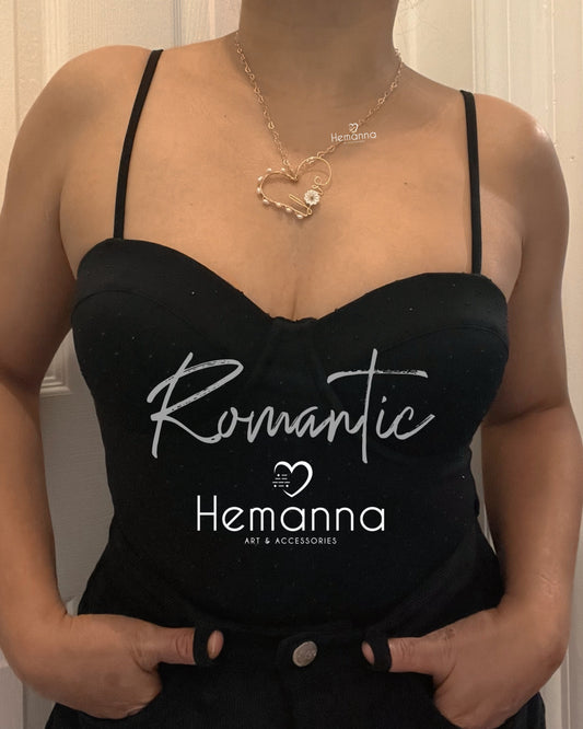 Pearl Heart “Love” Neckalace